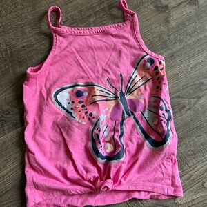 Pink Butterfly Kids Tank Top